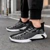 Black and white camouflage sports shoes for men, breathable, lightweight and shock-absorbing casual running shoes details Picture